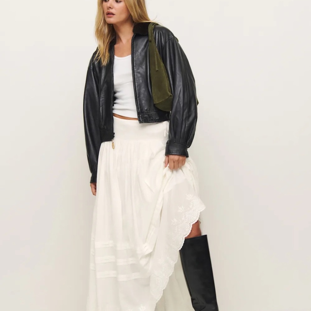 Reformation White Aura Skirt
